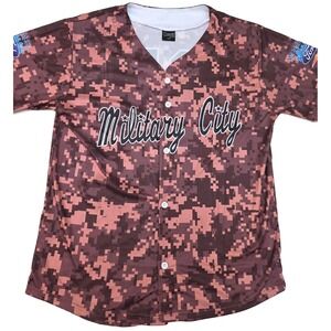 San Antonio Missions Military City Jersey Mens Medium Brown Baseball 23 Coyote